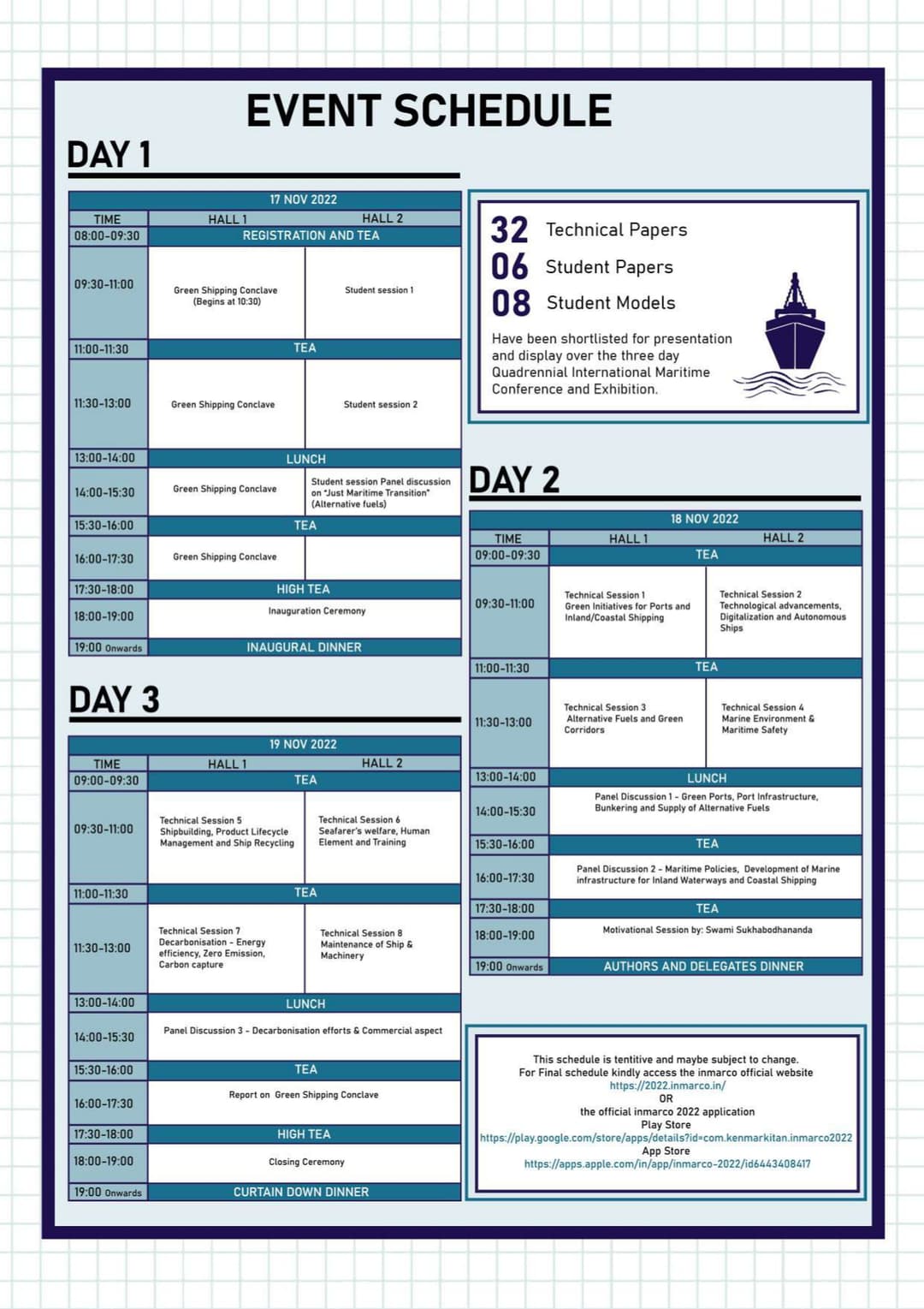 Third Information Brochure — page 3 session details