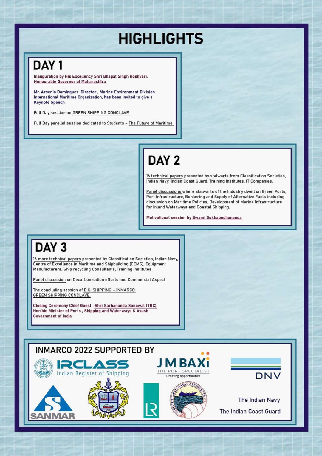 Third Information Brochure — page 5 venue and logistics