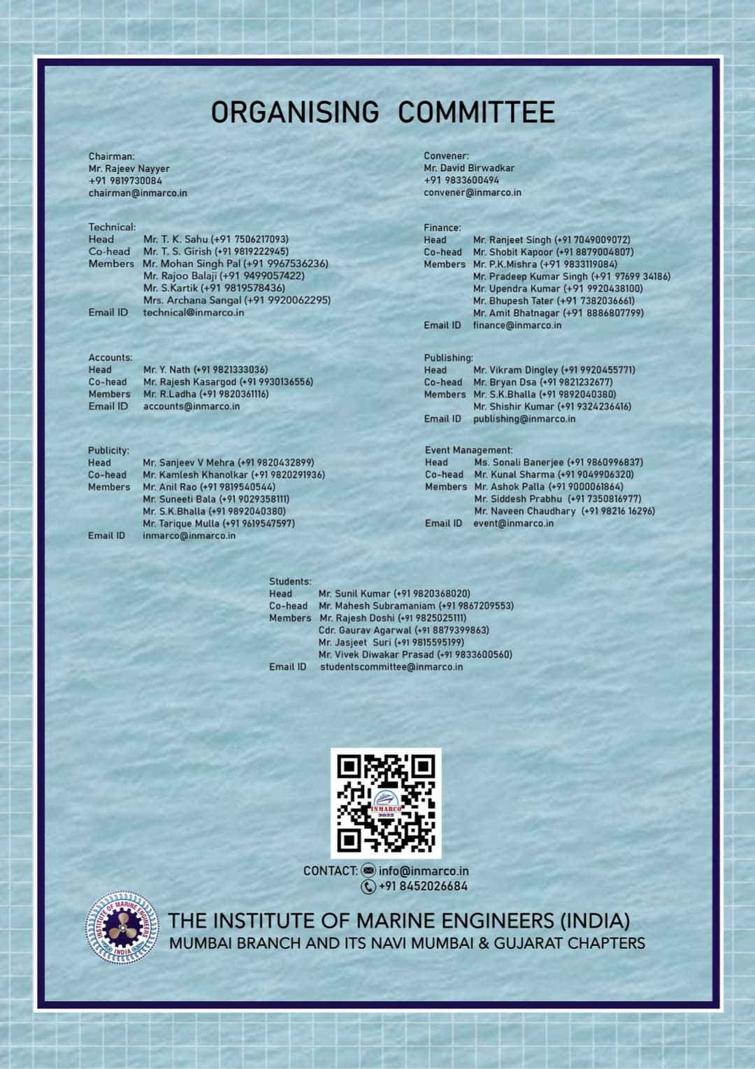 Third Information Brochure — page 6 registration form